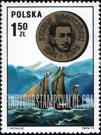 FindYourStampsValue: Polish Scientists: Stefan Rogozinski, sailing ship “Lucja Malgorzata”