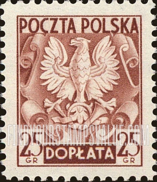 FindYourStampsValue: POSTAGE DUE - Polish Eagle