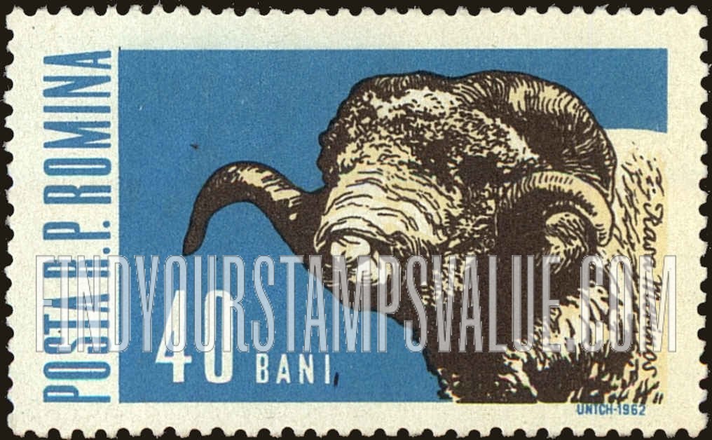 FindYourStampsValue: Merino ram, horizontal