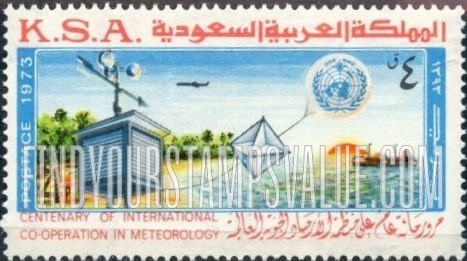 FindYourStampsValue: Centenary of International Meteorological Cooperation, 1973 - مرور مائة عام على منظمة الأرصاد الجوية العالمية، 1393