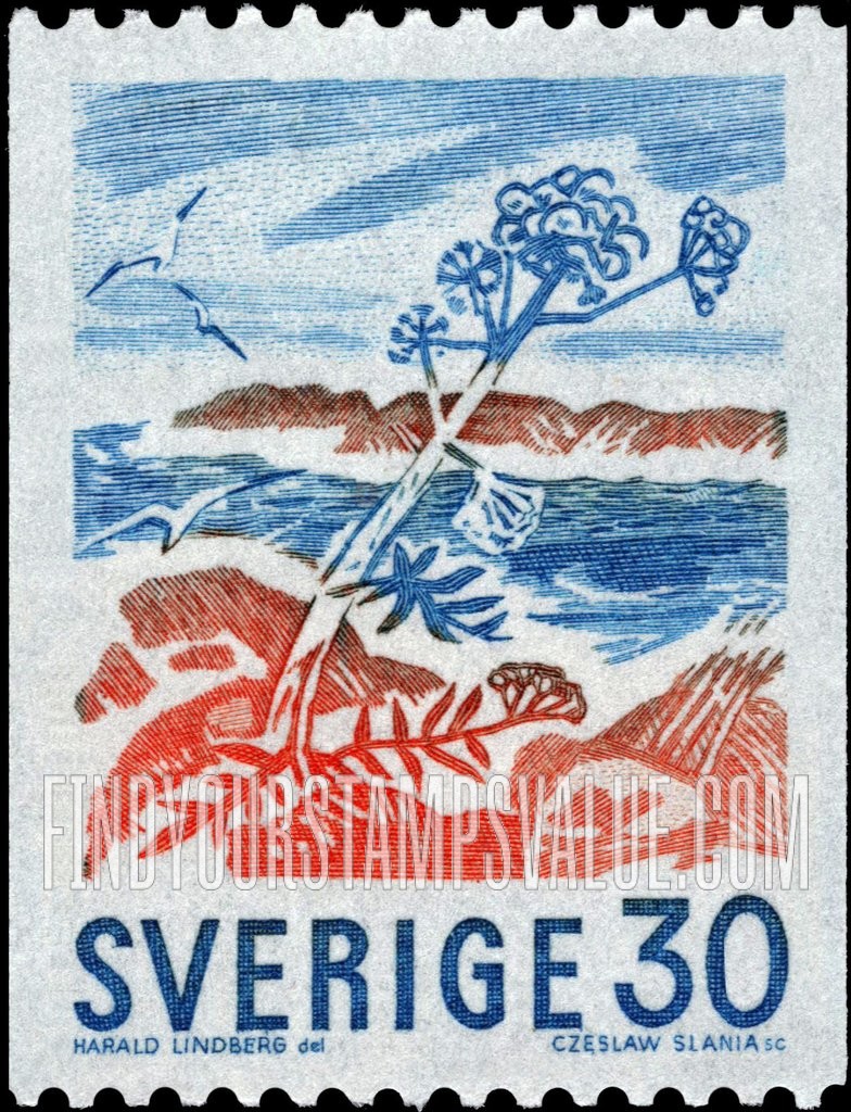 FindYourStampsValue: Rocky Isles in Bloom, by Harald Lindberg