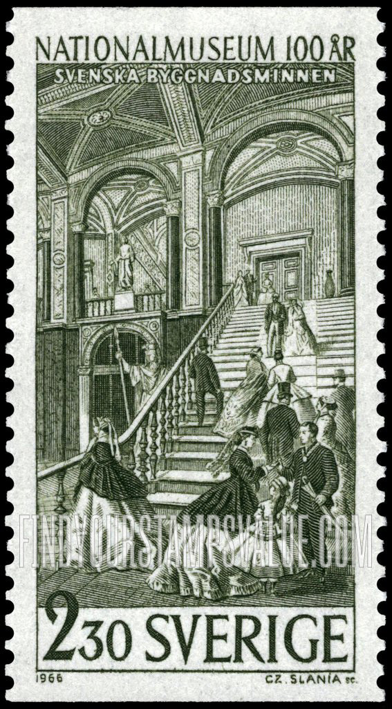 FindYourStampsValue: National Museum, Staircase, 1866