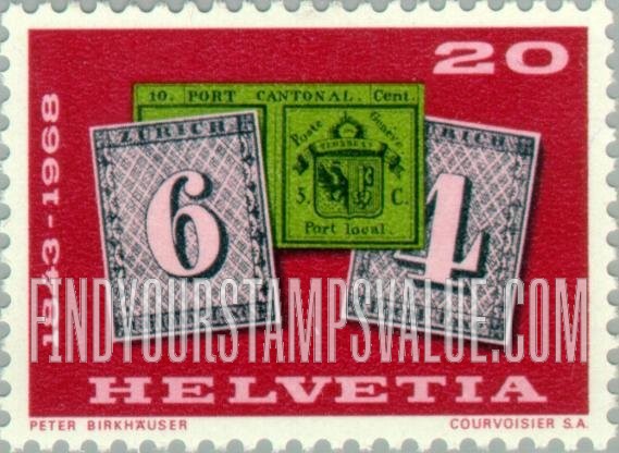 FindYourStampsValue: Federal Administration: Double Geneva and Zurich Stamps of 1843