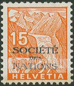 FindYourStampsValue: For The League of Nations: Rhone Glacier