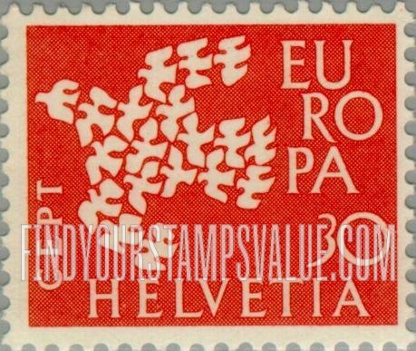 FindYourStampsValue: Federal Administration: Europa, 1961