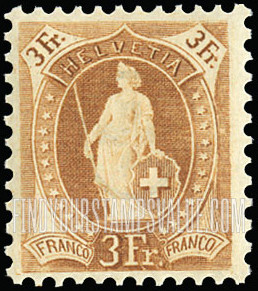 FindYourStampsValue: Federal Administration: Helvetia (Large numerals)