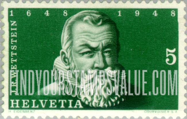 FindYourStampsValue: Federal Administration: Johann Rudolf Wettstein
