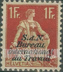FindYourStampsValue: For The International Labor Bureau: Helvetia