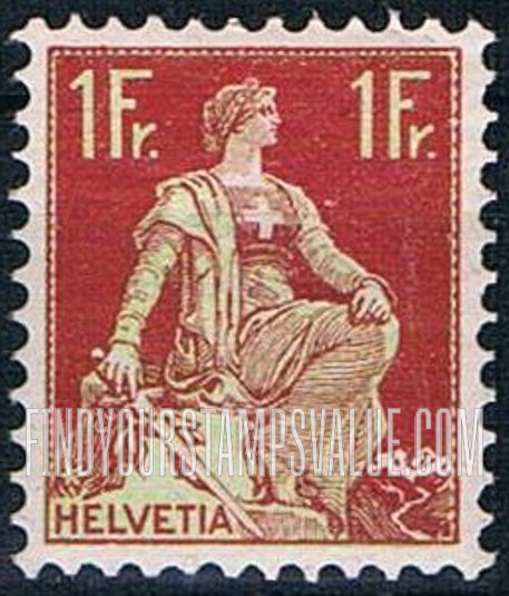 FindYourStampsValue: Federal Administration: Helvetia