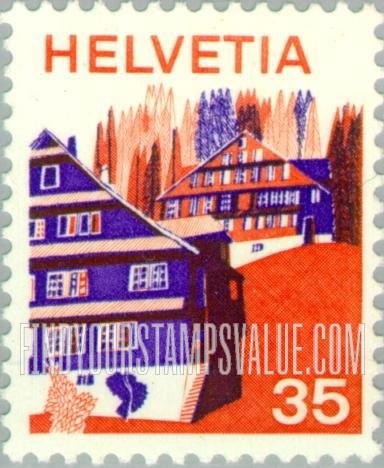 FindYourStampsValue: Federal Administration, Villages: Central Switzerland (2 buildings)
