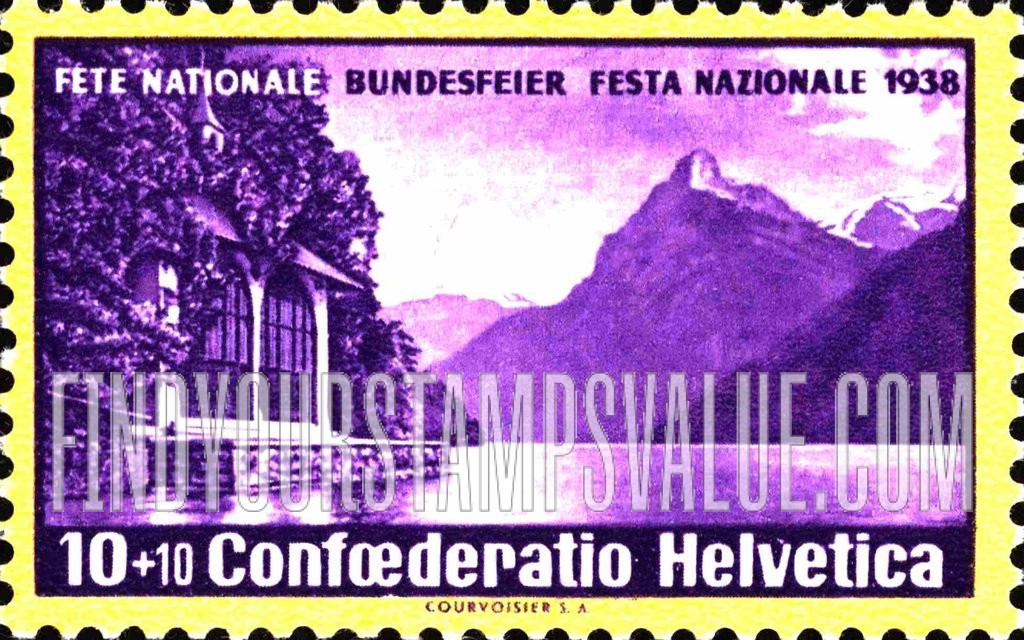 FindYourStampsValue: Semi-Postal: Tell Chapel, Lake Lucerne