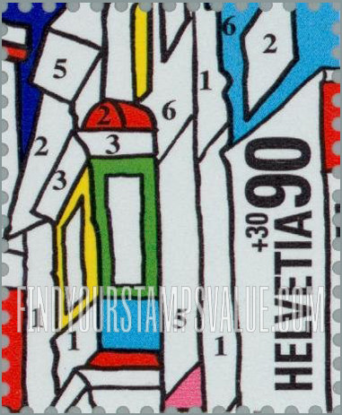 FindYourStampsValue: Semi-Postal, NABA 2000 Philatelic Exhibition, St. Gallen: Oriel window