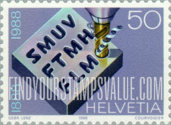 FindYourStampsValue: Federal Administration: Associate of Metalworkers and Watchmakers, Centenary