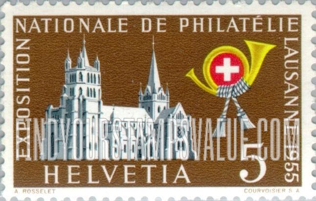 FindYourStampsValue: Federal Administration: Lausanne Cathedral