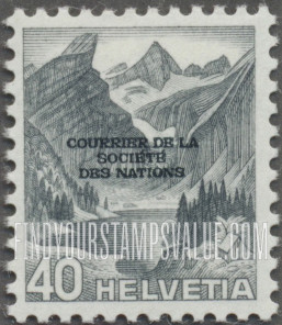 FindYourStampsValue: For The League of Nations: Alpine Lake of Säntis