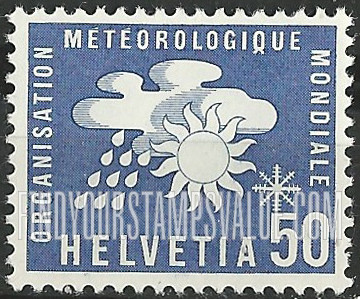 FindYourStampsValue: For The World Meteorological Organization: Sun, Cloud, Rain and Snow