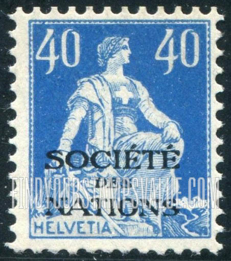 FindYourStampsValue: For The League of Nations: Helvetia