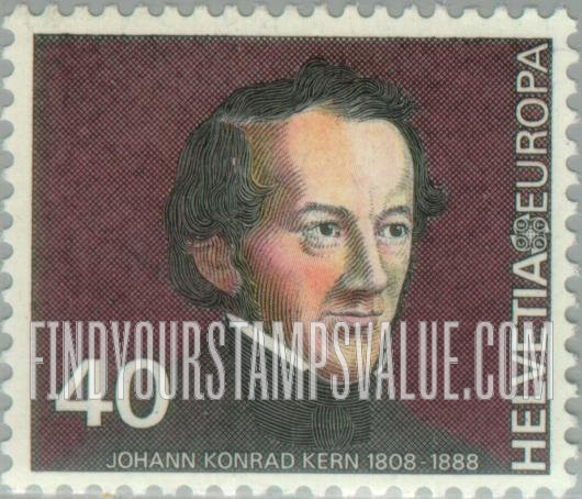 FindYourStampsValue: Federal Administration: Johann Konrad Kern (1808-1888), Politician
