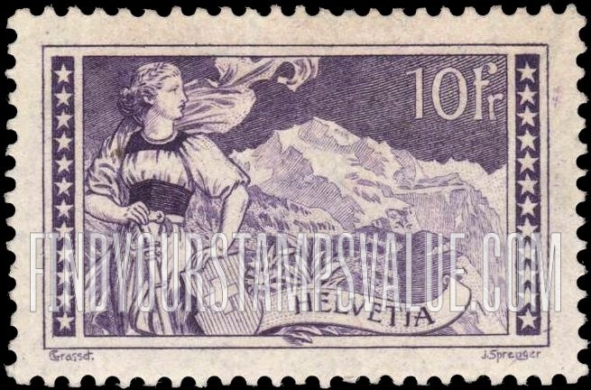 FindYourStampsValue: Federal Administration: The Jungfrau