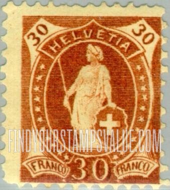 FindYourStampsValue: Federal Administration: Helvetia (Large numerals)