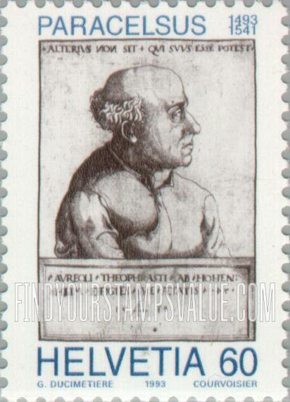 FindYourStampsValue: Federal Administration: Paracelsus (1493-1541), Physician