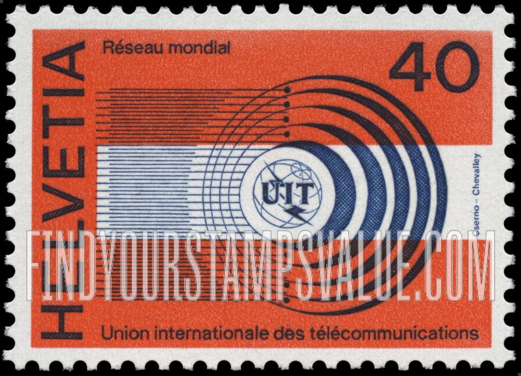 FindYourStampsValue: For The International Telecommunication Union: Sound Waves, ITU Emblem