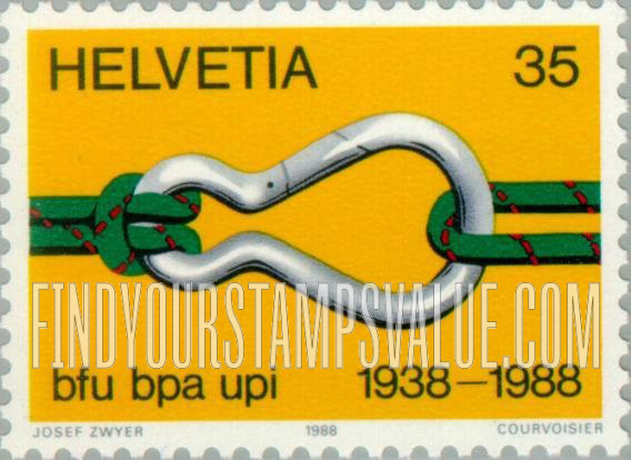 FindYourStampsValue: Federal Administration: Swiss Accident Prevention Office, 50th Anniversary