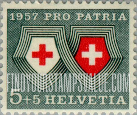 FindYourStampsValue: Semi-Postal: Red Cross and Swiss Emblems