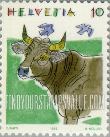 FindYourStampsValue: Federal Administration, Animals: Cow