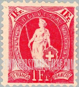 FindYourStampsValue: Federal Administration: Helvetia (Large numerals)