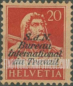 FindYourStampsValue: For The International Labor Bureau: William Tell