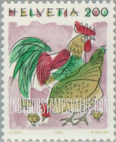 FindYourStampsValue: Federal Administration, Animals: Chickens