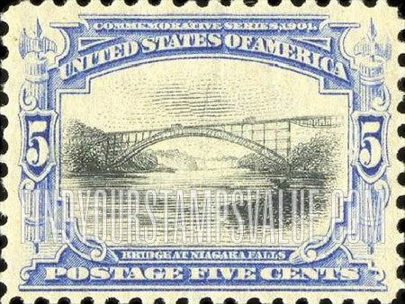 FindYourStampsValue: PAN-AMERICAN EXPOSITION - Bridge at Niagara Falls