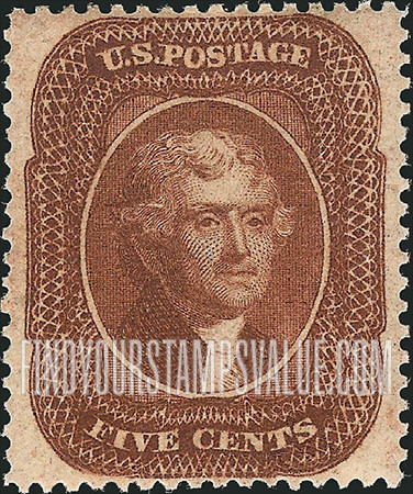 FindYourStampsValue: THOMAS JEFFERSON
