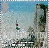 FindYourStampsValue: Great Britain (United Kingdom): English Scenery - Beachy Head, Sussex Coast
