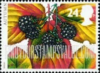 FindYourStampsValue: Great Britain (United Kingdom): Autumn Fruits - Blackberries