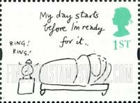 FindYourStampsValue: Great Britain (United Kingdom): Greetings Cartoons - My Day Starts...