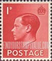 FindYourStampsValue: Great Britain (United Kingdom): Edward VIII - One Penny