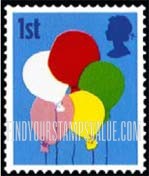 FindYourStampsValue: Great Britain (United Kingdom): Smilers - Balloons, Self-Adhesive Stamp