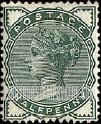 FindYourStampsValue: Great Britain (United Kingdom): Queen Victoria - Half Penny Green