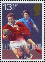 FindYourStampsValue: Great Britain (United Kingdom): Welsh Rugby Union Centenary - Rugby