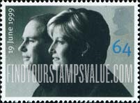 FindYourStampsValue: Great Britain (United Kingdom): Marriage of Prince Edward and Sophie Rhys-Jones - Profile Portrait