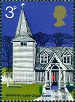FindYourStampsValue: Great Britain (United Kingdom): Old Village Churches - St.Andrew's, Greensted-Juxta-Ongar