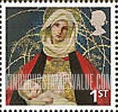 FindYourStampsValue: Great Britain (United Kingdom): Christmas - Madonna and Child in Artistic Style of Europe, Self-Adhesive Stamp