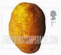 FindYourStampsValue: Great Britain (United Kingdom): Fruit and Vegetables - Potato, Self-Adhesive Booklet Stamp