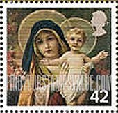 FindYourStampsValue: Great Britain (United Kingdom): Christmas - Madonna and Child in Artistic Style of Europe, Self-Adhesive Stamp
