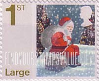 FindYourStampsValue: Great Britain (United Kingdom): Christmas - Santa Claus, Self-Adhesive Stamp