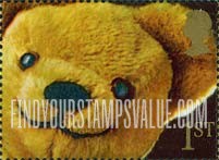 FindYourStampsValue: Great Britain (United Kingdom): Famous Smiles - Teddy Bear, Booklet Stamp