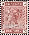 FindYourStampsValue: Great Britain (United Kingdom): Queen Victoria - One Penny Red Brown