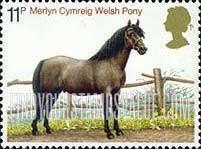 FindYourStampsValue: Great Britain (United Kingdom): British Horses - Merlyn Cymreig Welsh Pony
